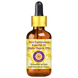 Deve Herbes Pure Frankincense Essential Oil (Alpha Thujene 70%) with Glass Dropper Boswellia Serrata 100% Natural Therapeutic Grade 10 ml (0.33 oz)