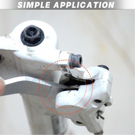 TerchPilet Extended Hydraulic Piston Press for Bicycle Disc Brakes – Caliper Pad Spreader Tool Improved Design with Longer Handle & Extended Tip for Safe Brake Maintenance – Durable Dual-Density Grip