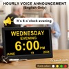 CAZOKASI Extra Large Impaired Vision Digital Alarm Clock with Day