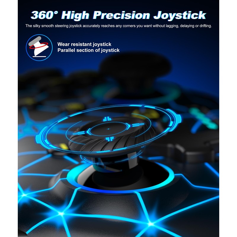 NealGamefy Switch Controller Compatible with Switch/Switch Lite/Switch OLED/Windows/iOS/Android, Wireless Switch