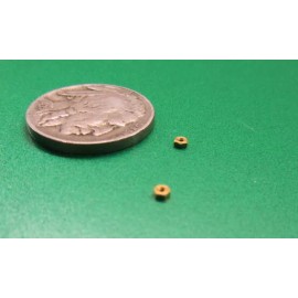 Basic Brass Machine Screw Hex Nut, RH, 000-120 x .036" Height. -10Pcs