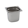 Genware GN16-100 Stainless Steel Gastronorm Pan, 1/6 GN, 176 mm