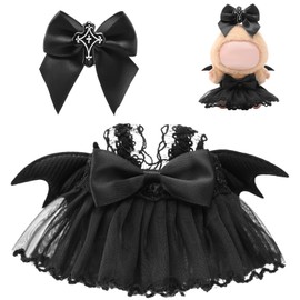 Simgoing 17cm Doll Clothes Set, 2 Pieces Dress Outfit Set for 6.7 Inch Suit Little Devil Overalls Skirt Accessories for Dress Up, Play & Collector (No Doll)