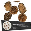 CAXUSD 50 Pcs Small Artificial Pine Cones Decorative Natural Pine