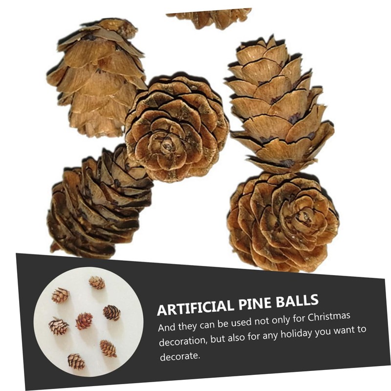 CAXUSD 50 Pcs Small Artificial Pine Cones Decorative Natural Pine