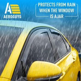 Extra Durable Window Deflectors in-Channel Window Visors Rain Guards Fit for Volkswagen (VW) Jetta 2019-2025, Sun Visors, Wind VentVisors, Vent Shades, Exterior Car Accessories - 4 pcs. AG0778