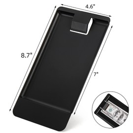 AVLA 20 Pack Check Holders, Black Plastic Tip Trays, Restaurant Check Presenters, Guest Receipt Holder Tray for Bars, Hotels, Dining, Catering Business, Cash, Credit Cards, Bills, Waitress Tip Tray