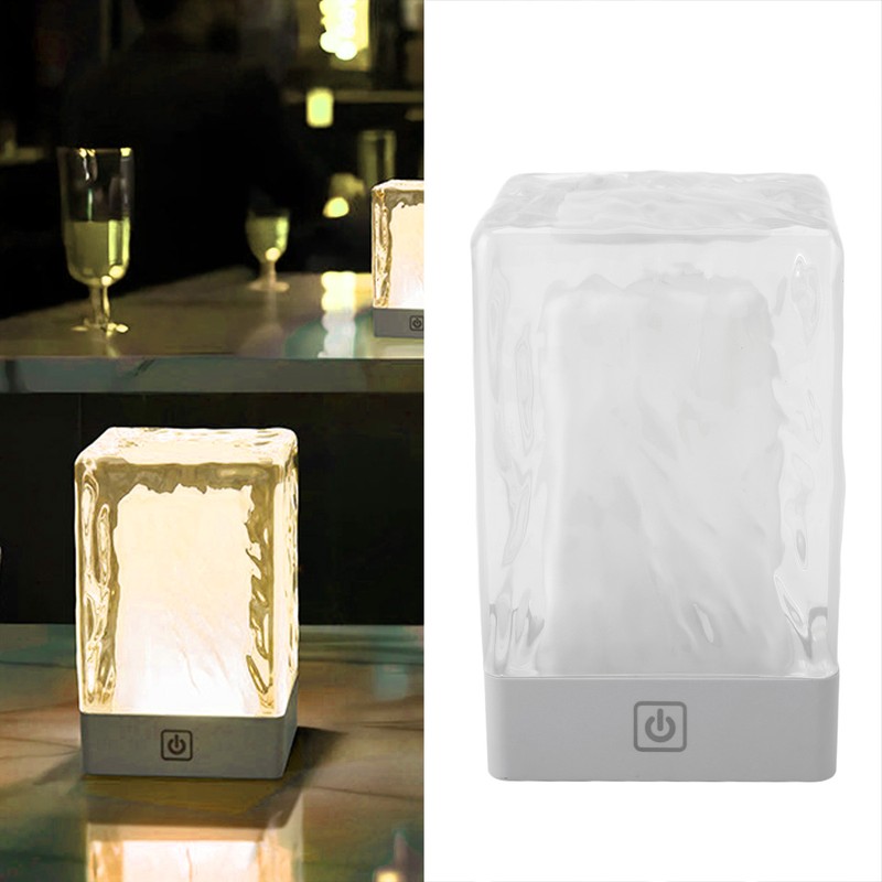 Crystal Table Lamp LED Night Light 3 Level Brightness Touch