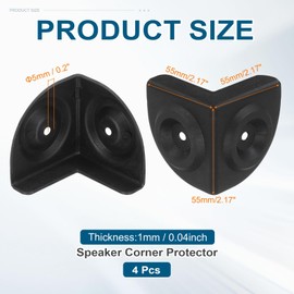 sourcing map 4 Pcs Speaker Cabinet Corners Protector 55x55x55mm Plastic Stackable Guard Wrap Angle Case Edge Box Protection for Stage DJ Audio Sound Case
