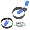 Egg Ring 2-Pack Stainless Steel Egg Rings with Anti-Scald Folding