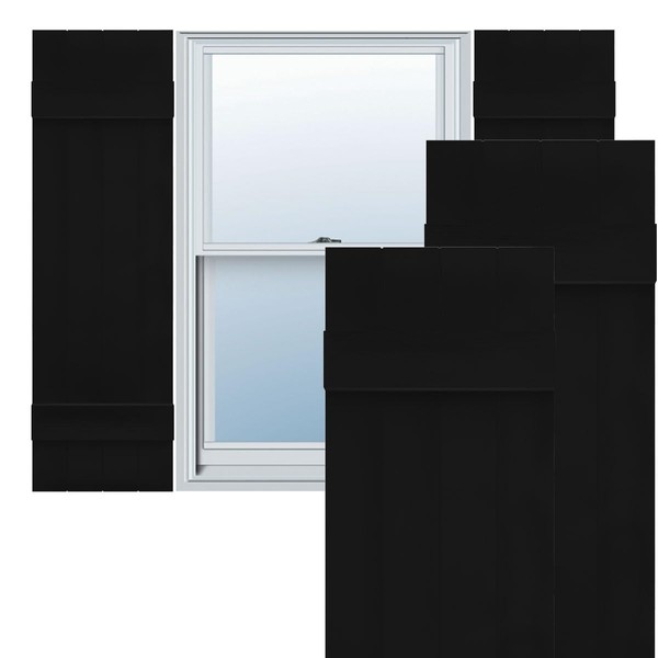 Ekena Millwork Lifetime Vinyl LJ4S14X05100BL Standard Four Board Joined, Board-n-Batten