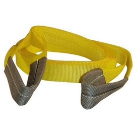 Heavy Duty Tow Strap with Reinforced Loops, 2 inch Width x 30 Feet, Yellow