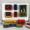 12 Pcs Collapsible Magnetic Parts Tray Set 3 Size,Multicolor