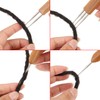 WILLBOND 5 Pieces Dreadlocks Crochet Hook Tool Includes 3 Dreadlocks