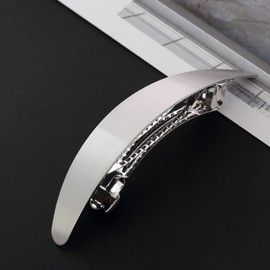 Wendalern Snap Hair Pin Clip Silver Bun Hair Clip Metal Hair Holder Clips Minimalist Hair Clips Decorative Hair Accessories for Women and Girls