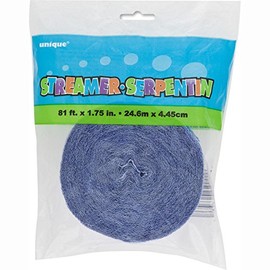 Unique Industries, Crepe Paper Streamer, Party Supplies - Baby Blue, 81 Feet