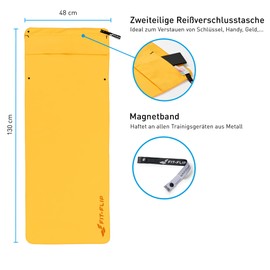 Fit Flip 3-Piece Towel Set with Zip Pocket + Magnetic Clip + Extra Sports Towel, Multifunctional Towel