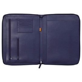 RHODIA 168120C - Briefcase Rhodiarama Midnight Blue - for Notepads and Notebooks A4 or A4+ | Dimensions Closed 25.5x34 cm - Pocket for Tablet - Premium Faux Leather