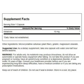 Swanson Melatonina de triple fuerza, apoyo natural para el sueño para ciclos de sueño interrumpidos (60 cápsulas, 10 mg cada una) (paquete de 3)