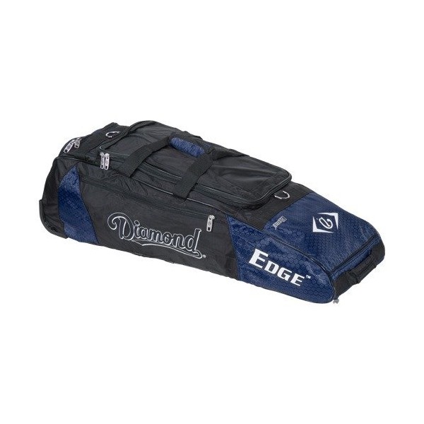 Diamond Sports Wheeled Bat Bag (36 x 10 x 12-Inch, Navy)