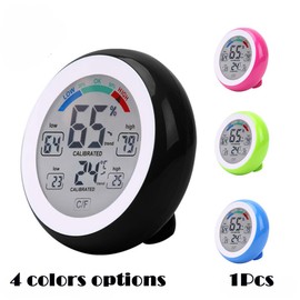 Hygrometer Humidity Meter, Digital Temperature Monitor and Humidity Meter for Home Office School Comfort Reptile Thermometer (Black)