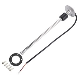 X AUTOHAUX Universal Marine Fuel Sending Unit Float Replacement Fuel Gauge Gas Tank Diesel Water Level Sender Unit Sensor, 13" 330mm, Anti-Corrosion, Stainless Steel, Silver Tone