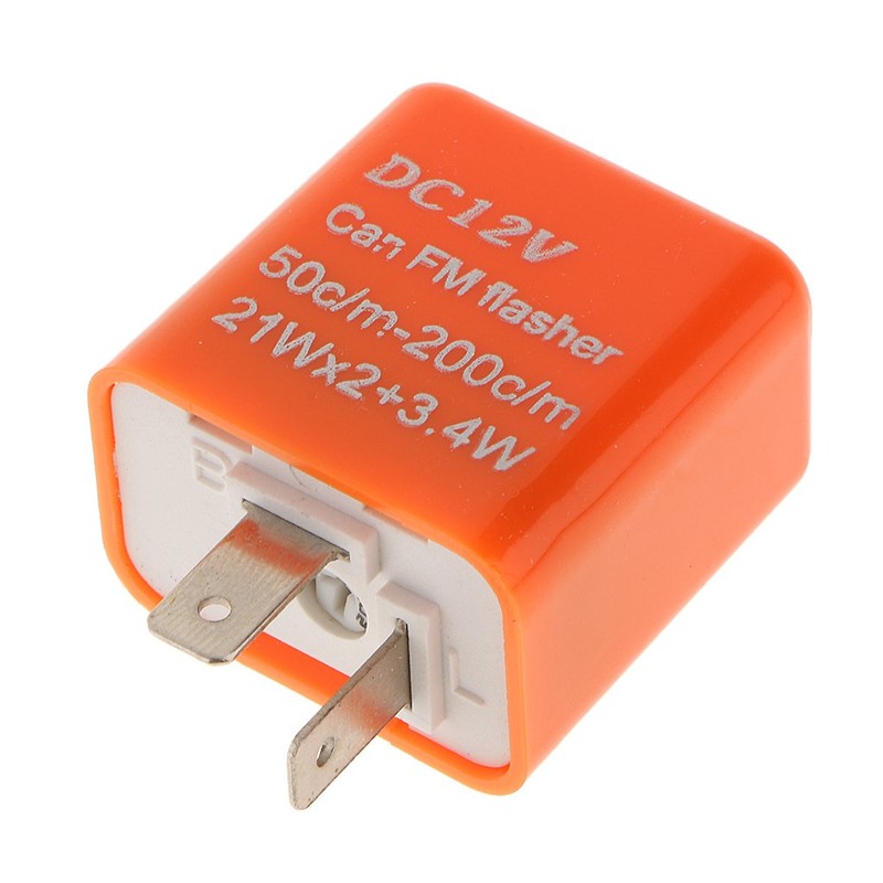 Lovoski 12V　2ピン　電子　バイク用　フラッシャーリレー　ハイフ　ラッシュ　防止　方向　指示　ライト　継電器