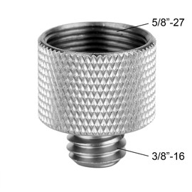 Anwenk Mic Stand Adapter 5/8 to 1/4 Adapter and 5/8 to 3/8 Adapter Combo Pack Mic Thread Screw Adapter Microphone Stand Adapter to Tripod Adapter, 2 Pack