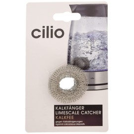 Cilio Caffenu Limescale Catcher, Stainless Steel/Glass, Grey, One Size