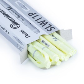 Pentel Illumina Flex Liquid Highlighter, Dual Tip Chisel and Bullet, Pastel Yellow Ink, Box of 10