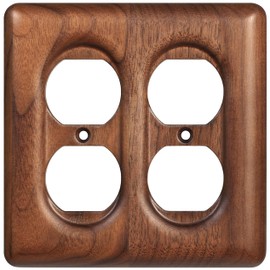 YDJSA Decorative Outlet Covers Solid North American Walnut Plug Plate Covers, Electrical Wall Plates for Outlets