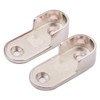 Vientiane Wardrobe Rail Holder,2 Pieces Metal Wardrobe Tube Bearing for