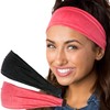 Hipsy Adjustable & Stretchy Crushed Xflex Wide Headbands for Women