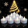 HjingChen 24 Stück LED Teelichter Kerzen, Batteriestart flammenlose realistische hell