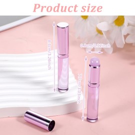 2PCS Silicone Nail Brush, Ombre Nail Brush, Silicone Lip Brush, Reusable Silicone Nail Chrome Applicator, Silicone Nail Brush Tools for Chrome, Ombre, French Nail, Lipstick, Concealer(Purple)