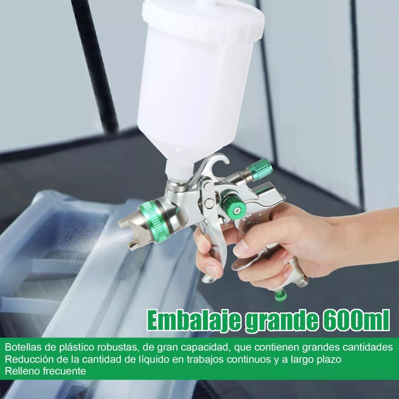 MXNLPJ Pistola Gravedad Pintura Automotriz De 600ml 1,4/1,7/2,0 Mm