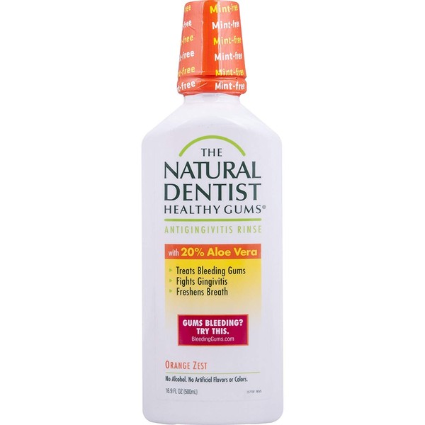 The Natural Dentist Healthy Gums Mouth Wash, Orange Zest Flavor, 16.9 Ounce Bottle