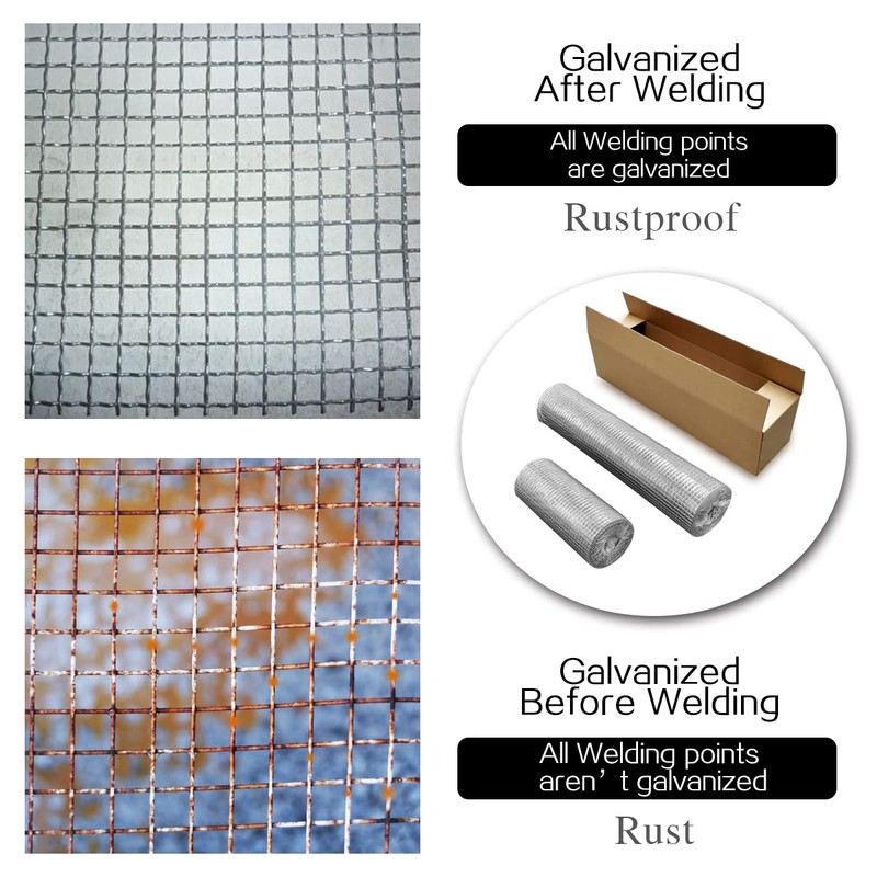 Hardware Cloth 8'' x 20' 1/4 in Galvanized Wire Mesh