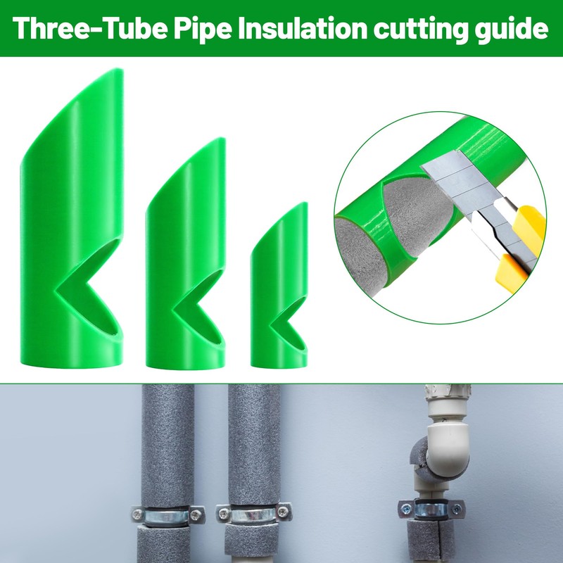 Pipe Insulation Cutting Guide, Three-Tube Foam Pipe Cutter Tool, Insulation