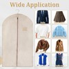 5 Packs Cotton Garment Bag for Hanging Clothes, 40" Breathable