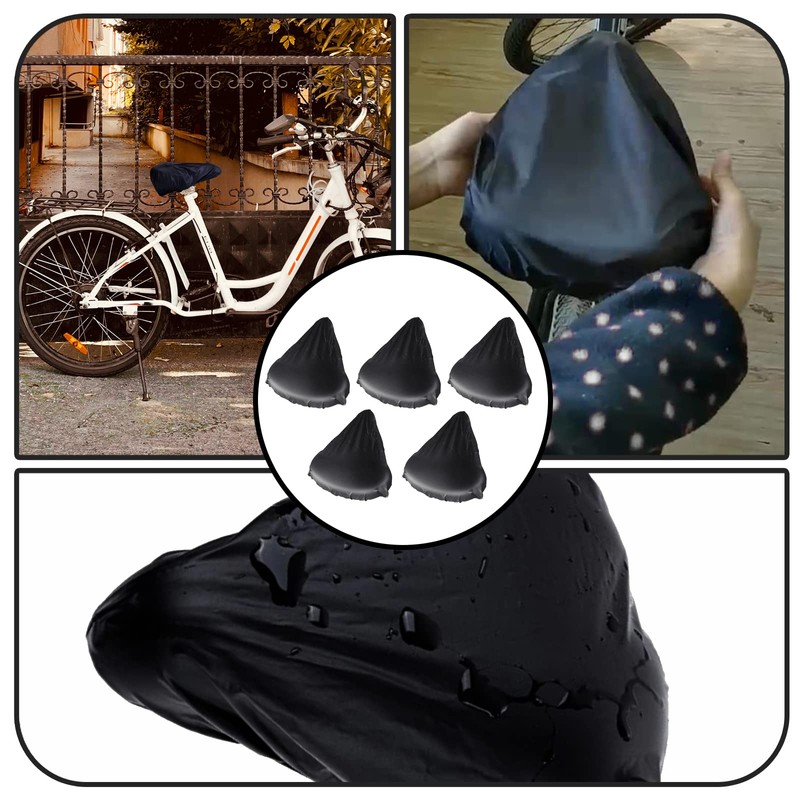 ZoeTekway Pack of 5 Saddle Protectors, Waterproof Bicycle Saddle Cover,