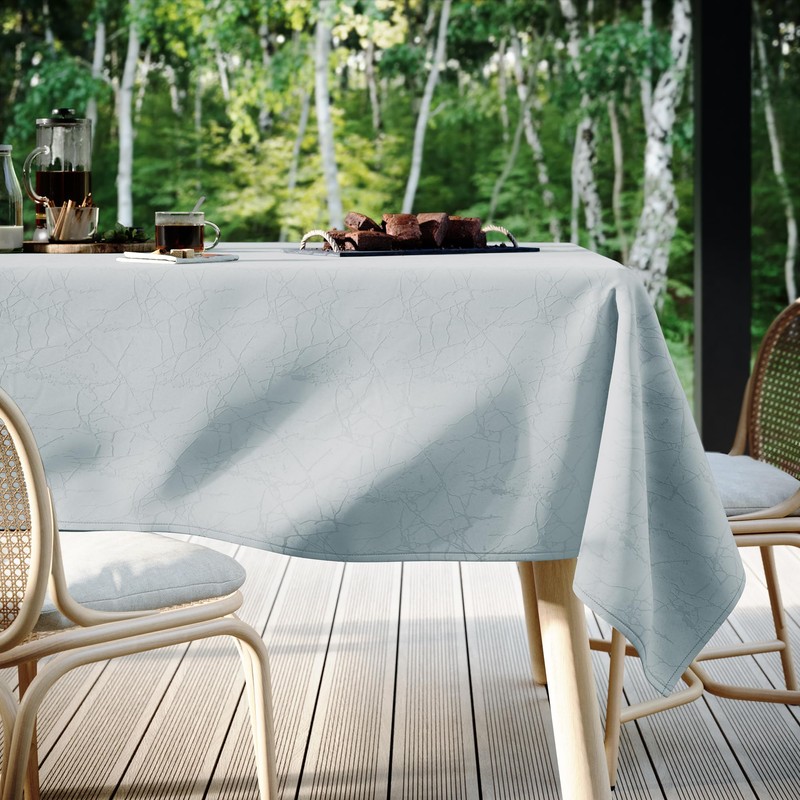 Filumi Tablecloth 120 x 160 cm Oval Silver Washable for