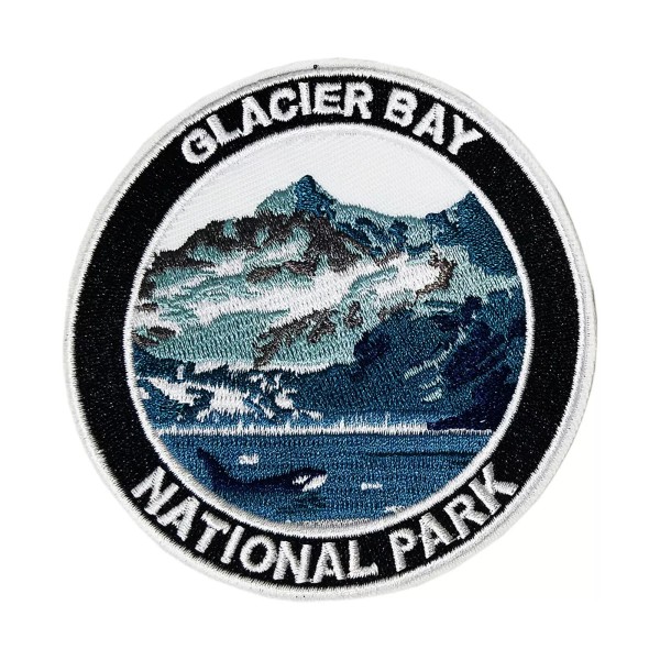 Blue Heron Glacier Bay National Park Embroidered Patch Hook Loop