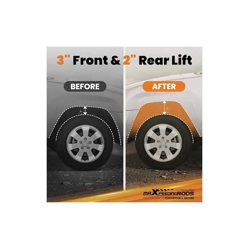 maXpeedingrods 3" Front & 2" Rear Lift Leveling Kit for