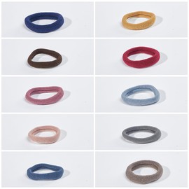 UTSAUTO 100pcs Womens Elastic Hair Ties, Seamless Rubber Band Ponytail Holders Hair Ties for Girls Hair Accessories, Dark color.