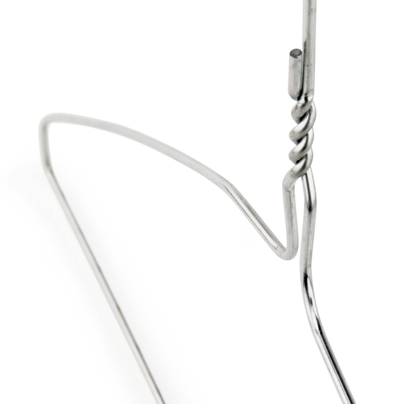 HANGERWORLD Silver Metal Wire Clothes Hangers 16inch 13 Gauge Clothes