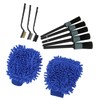 10pcs Car Detailing Brush Kit Wash Mitt Wire Brushes Flexible