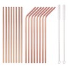 Homquen Pack of 18 Straws (Black/Copper/Gold/Multicoloured/Silver)