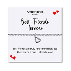 Amber Jones Best Friends Forever Bracelet For Women – Best Friend Ever Gift – Birthday Gifts for Friend – Best Friend in the World – Amazing Friend – To My Bestie –You're My Bestie