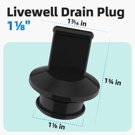 Sxkxm PP-118-DP Boat Drain Plug, Replacement for T-H Marine F/1-1/8 Push-in Drain Plug, Fit for T-H Marine's Overflow Drain Tubes, Livewell Boat Plug Effectively Prevent Water Overflow (1)
